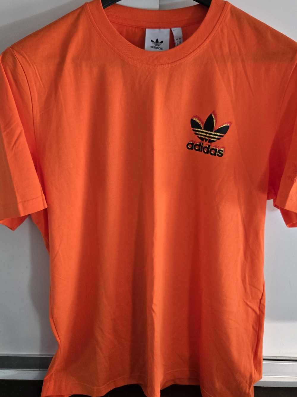 Adidas Orange Trefoil Logo T-Shirt